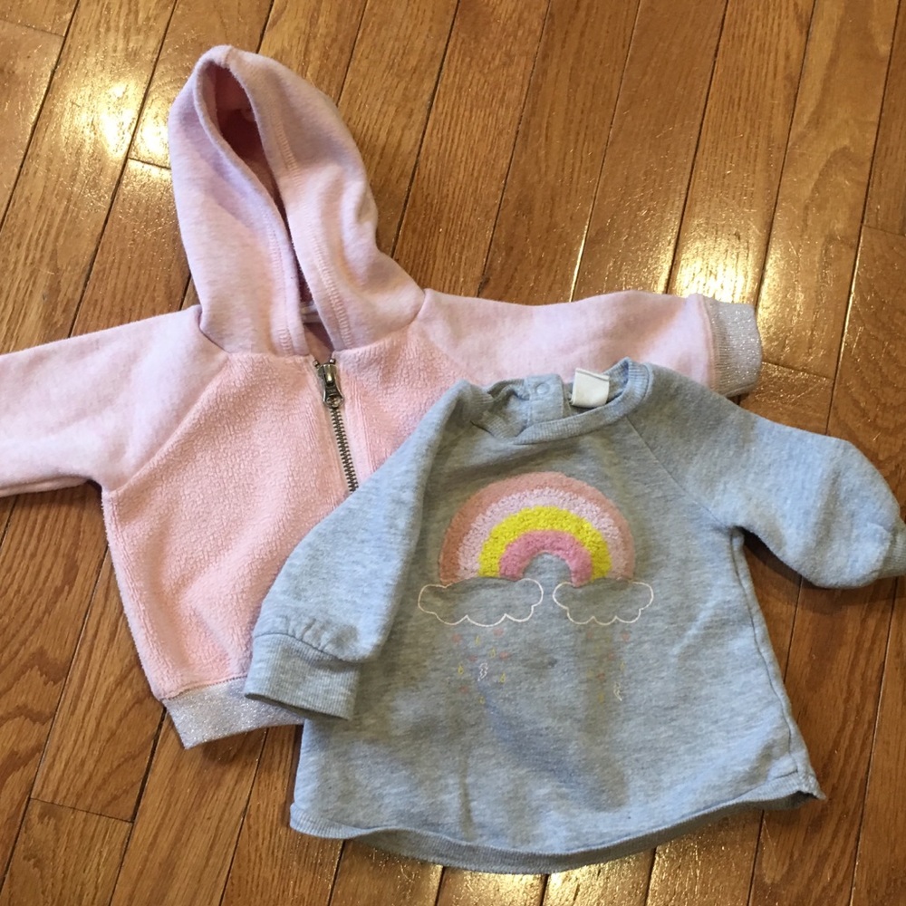 Two Tucker + Tate sweatshirts sz. 3 months.
